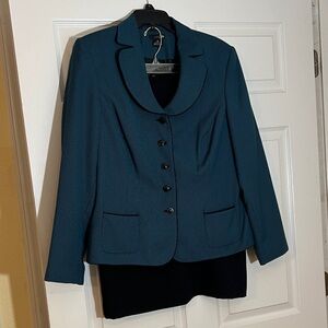 East 5th Teal and Black Skirt Set